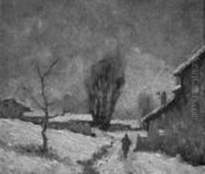 Paesaggio Invernale Gennaio 1946 by Benedetto Ghivarello