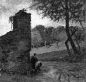 <figuretta Nel Paesaggio> 1935 by Benedetto Ghivarello