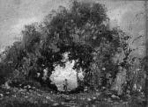 figuretta Tra Gli Alberi by Benedetto Ghivarello