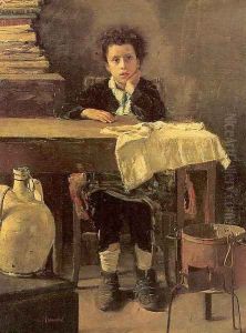 The Poor Schoolboy 1876 by Antonio Mancini