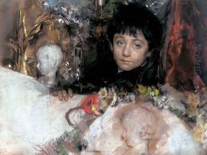 Portrait Of A Young Boy by Antonio Mancini
