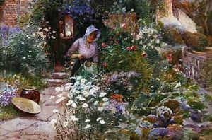 In the Garden 1912 by Thomas Mackay