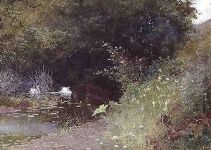 Swans on a Lake 1889