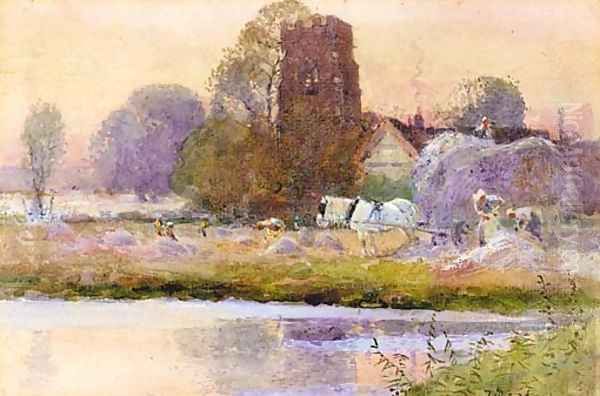 Weston Church and meadows, Warwickshire - view 1