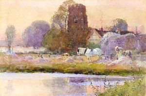 Weston Church and meadows, Warwickshire
