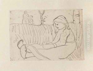 Sitzendes Kind by Paula Modersohn-Becker