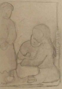 Three figures by Paula Modersohn-Becker