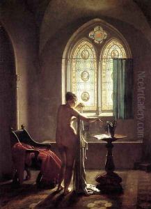 Gothic Bathroom 1810 by Jean-Baptiste Mallet