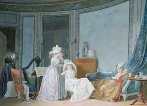 Meeting in a Salon 1790 by Jean-Baptiste Mallet