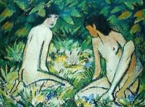 Girls in the Open Air by Otto Mueller