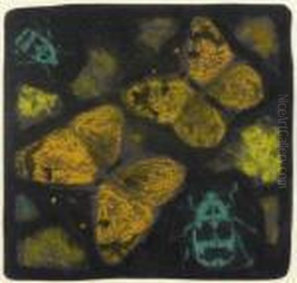 Composition With Two Butterflies - view 1