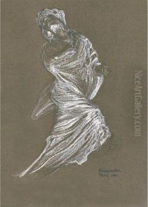 Female Figure In Garment by Augusto Giacometti