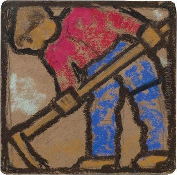 Boy With Sickle. - view 1