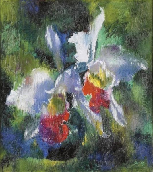 Orchideen Auf Grunem Grund - view 1