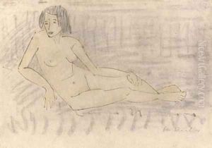 Liegender Akt by Otto Mueller