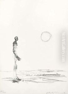 Homme Debout Et Soleil. 1963. by Augusto Giacometti