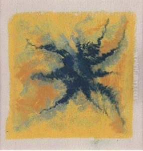 Abstraktion In Gelb Und Blau by Augusto Giacometti