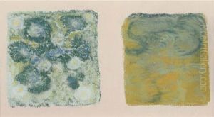 Zwei Abstraktionen In Grun, Blau Und Gelb by Augusto Giacometti