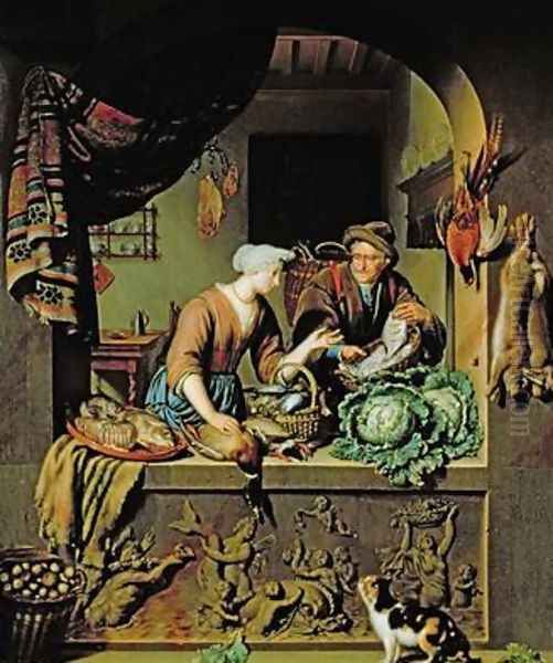 A Woman and a Fish Peddler 1713 - view 1