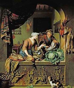 A Woman and a Fish Peddler 1713
