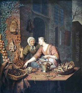 The Market Stall 1730 by Willem Van Mieris Leiden