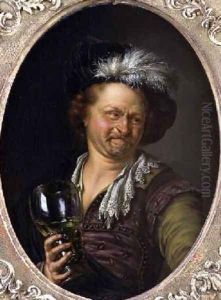 Portrait of a Man holding a Roemer 1699
