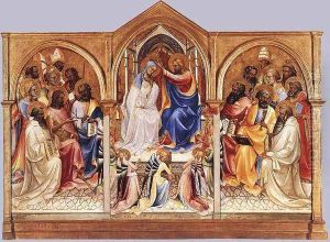 Coronation of the Virgin and Adoring Saints I by Lorenzo Monaco