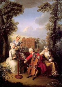 Frederick, Prince of Wales and his Sisters at Kew by Philipe Mercier