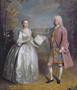Portrait of Henry 7th Viscount Irwin and his Wife Anne by Philipe Mercier