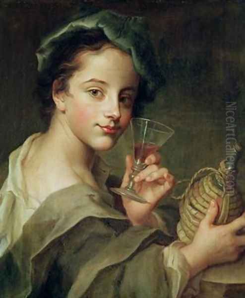Woman with a Glass of Wine - view 1