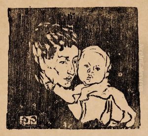 Mutter Undkind. I - Annetta Mit Bruno by Giovanni Giacometti