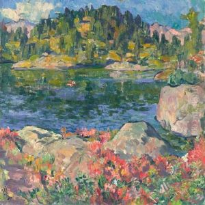 At Lake Cavloccio by Giovanni Giacometti