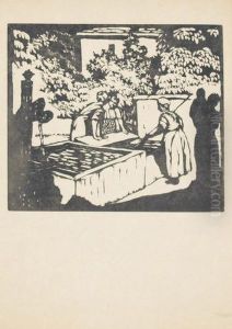 Frauen Am Brunnen by Giovanni Giacometti