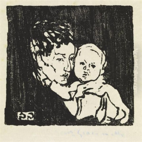 Mutter Und Kind I. - Annetta Mit Bruno - view 1