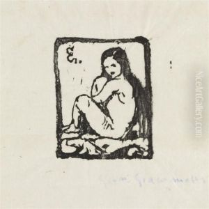 Sitzender Madchenakt Nach Links - Ottilia by Giovanni Giacometti