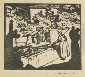 Frauen Am Brunnen by Giovanni Giacometti