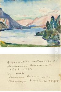 Blick Uber Den Silsersee Von Maloja Aus by Giovanni Giacometti