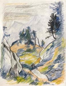Hohlweg Im Gebirge by Giovanni Giacometti