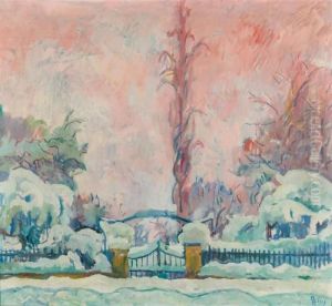 Nevicata, Schneefall by Giovanni Giacometti