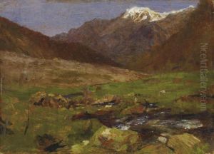 Piz Salacina Und Piz Murtaira by Giovanni Giacometti