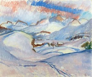Winter Bei Capolago by Giovanni Giacometti