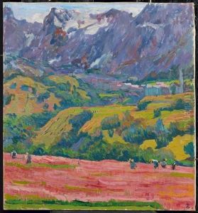 Fruhling Im Bergell. by Giovanni Giacometti