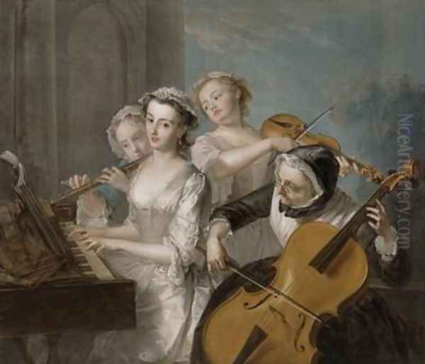 The Sense of Hearing 1744-7 by Philipe Mercier