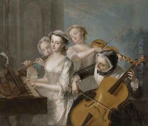 The Sense of Hearing 1744-7 by Philipe Mercier