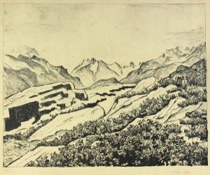 Fruhling In Den Engadiner Bergen by Giovanni Giacometti