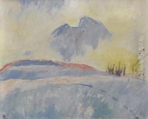 Winterlandschaft Bei Durchbrechender Sonne by Giovanni Giacometti
