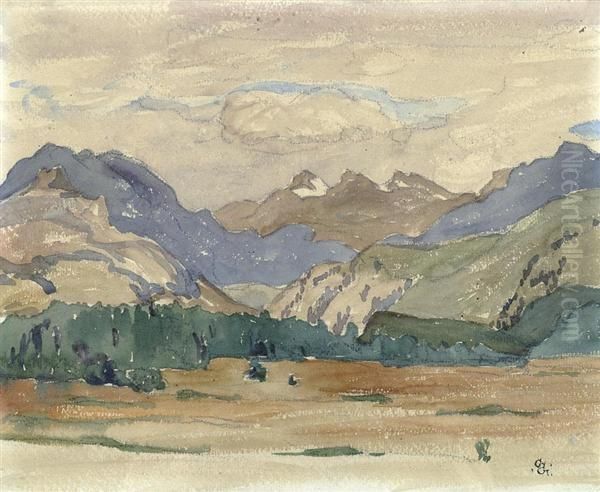Engadiner Landschaft. Um 1926. - view 1