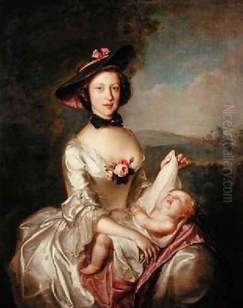 Portrait of a Lady said to be Elizabeth wife of Robert Boyd of Castle Law 1750 - view 1
