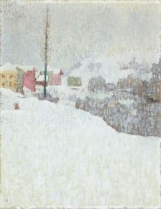 Giorno Di Neve. - Wintertag. - Stampa Im Winter by Giovanni Giacometti