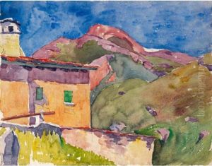 Haus Mit Longhino (maloja)
House With Longhino (maloja) by Giovanni Giacometti